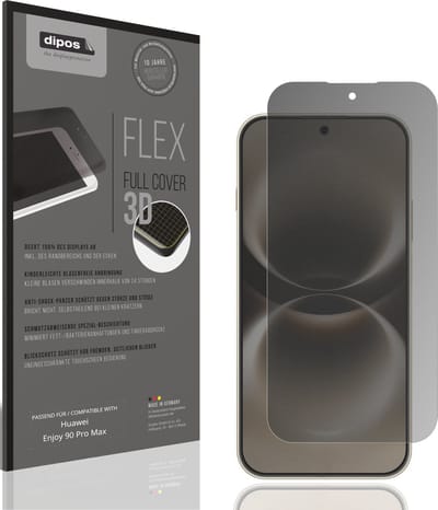 dipos FLEX – Matte Privacy Screenprotector geschikt voor Huawei Enjoy 90 Pro Max | Volledige Schermbescherming | Case-Friendly