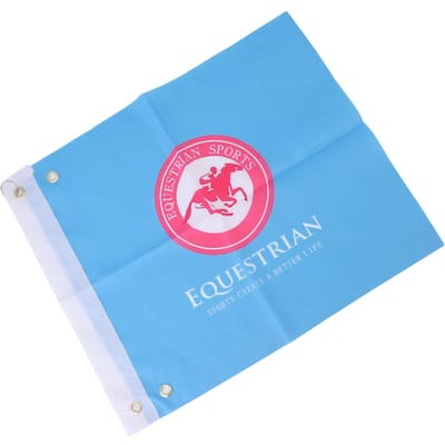 2 pièces Drapeaux d'entraînement pour chevaux Drapeaux d'arbitre Légers Compétition équestre Entraînement extérieur Drapeaux de signalisation bleu