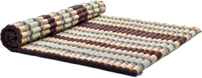 Opvouwbaar Matras - Japanse Futon Vloerbed - Ontspanning en Slaap - Kapok Gevuld - 190x145 cm - Bruin