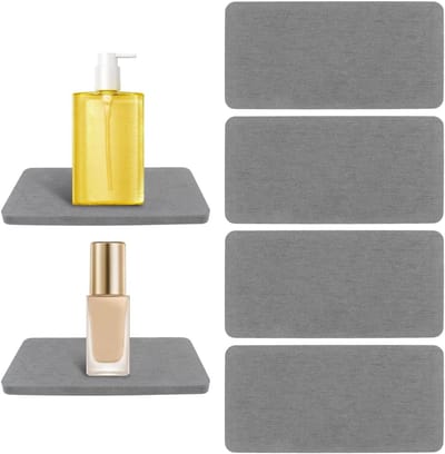 Waterabsorberende Steen Coasters - 4 Stuks Ideaal voor Handzeep, Bekers en Cosmetica, Perfect voor Keuken en Badkamer