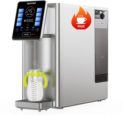 Hydrofast W100 Waterfilter voor Aanrecht - RO Omgekeerde Osmose - Directe Verwarming - 8 Temperatuurstanden - 4L Tank - Inclusief 2 Filters - Zonder Wateraansluiting - 2200W