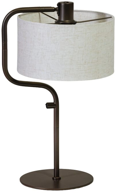 ETH Jacqueline Tafellamp 1xE27 Anodic Brown+ Kap Creme