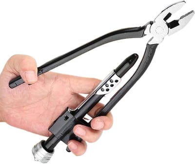 Veiligheidsdraadtang - Gereedschap tang - Draad spannen - Chroom-vanadium staal - 15 en 23 cm - Zilverkleurig