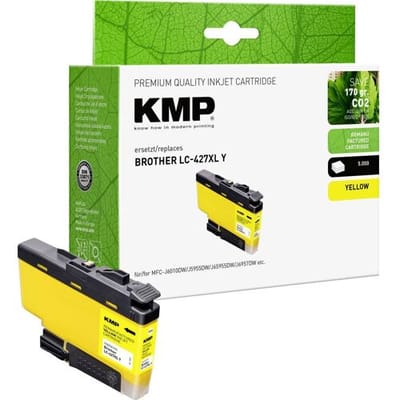 KMP Inktcartridge vervangt Brother LC427XLY Compatibel Geel 1551,4009 1551,4009