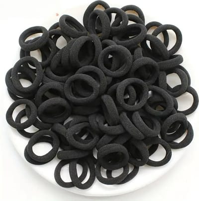 Set van 20 Zwarte Haarelastiekjes – Hoogwaardige Oscuro Elastieken – Zachte, Stevige en Elastische Haarbandjes – Ideaal voor Dagelijks Gebruik, Kinderen en Volwassenen – Stijlvolle en Praktische Haaraccessoires