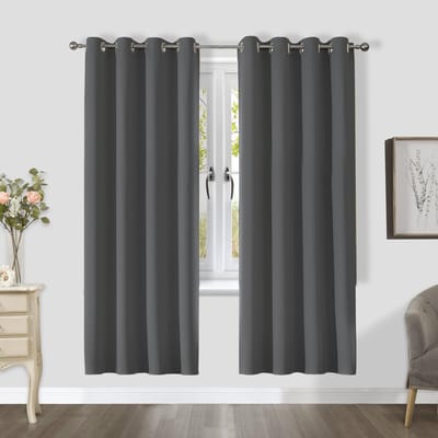 Dailygoods- Verduisteringsgordijn warmte-isolerend - set van 2 - geluidsreducerend - ondoorzichtig - H 225 x B 140 cm - trendy tule - Gordijnen