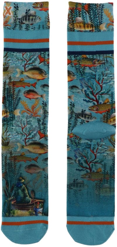 XPOOOS - AFNF Fishes Herensokken Bamboe - 1-Pack - Maat 43/46
