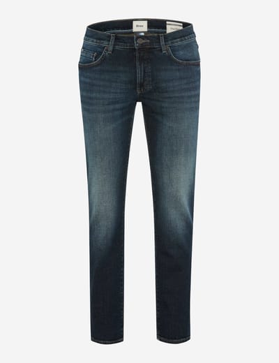 Brax Heren Jeans  Style CHUCK SHINY BLUE USED, denim blauw regular, maat 33/32