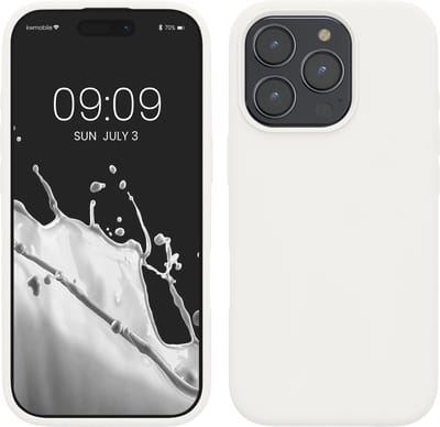 kwmobile telefoonhoesje geschikt voor Apple iPhone 16 Pro Max - Hoesje met siliconen coating - Smartphone case in wit