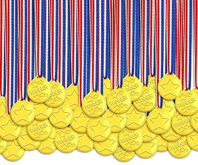 Medailles voor Kinderen - 100 Stuks voor Sportdagen en Feesten