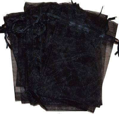 Organza zakjes - zwart 10x15 cm - 100 stuks / cadeauzakjes 10 x 15 cm