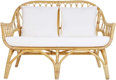 SIBARI - Loungeset voor 4 - Natuurlijk - Rotan