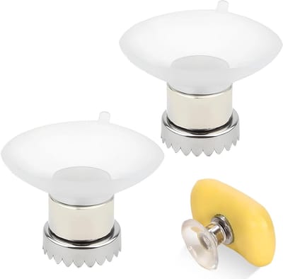 2 stuks magnetische zeephouder zonder boren, ideaal voor douche en wastafel, wit en praktisch design
