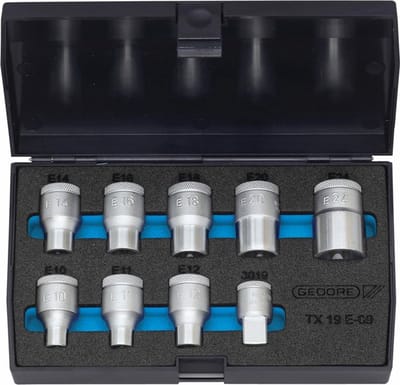 Gedore Steckschlüsselsatz 6265970 Dopsleutelinzetset Metrisch 1/2 (12,5 mm) 9-delig