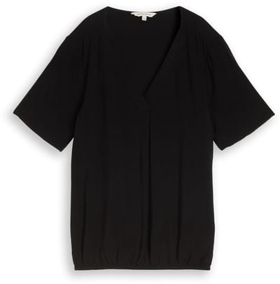 Tom Tailor - Blouse van viscose - Maat 38 - deep black