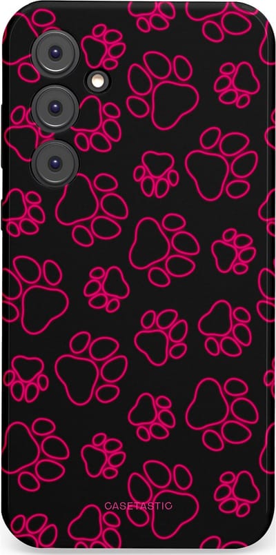 Casetastic Hoesje Geschikt voor Samsung A35 - Stijlvolle Beschermende Duo-layer Case - Neon pootjes