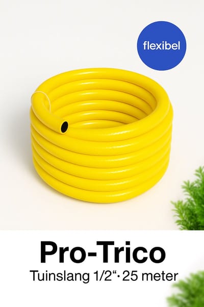 Pro-Trico Tuinslang 1/2 Inch - 25 Meter Waterslang 13 mm met Trico-inlage 10 Bar - Tricoflex Beschikbaar in 25 / 50 / 100 meter - Tuinpomp Hydrofoorpomp Besproeiing