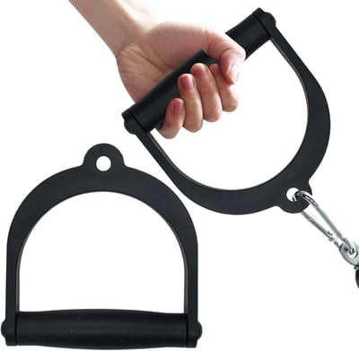 Fitness Handvat - Kabelgreep Set - Krachttraining Oefeningen - Ergonomische Nylon Constructie - 2 Stuks - Zwart
