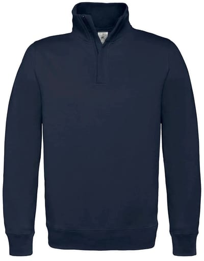 Katoenen sweatshirt met 1/4 rits B&C ID.004