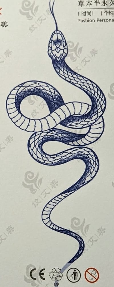 Semi-permanente tatoeage - Bijna original - Makkelijk in gebruik - Kool - Sexy - Waterbestendig - Mooie ontwerpen - Natuurlijk Veganistisch - Niet-toxisch – Duur tot 10 a 15 dagen - Door idereen te gebruiken.- A12