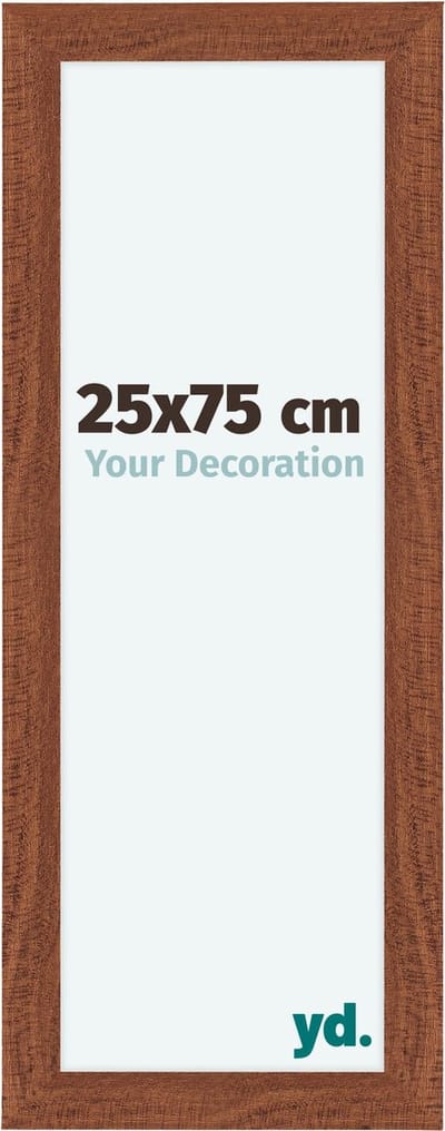 Your Decoration - Fotolijst 25x75 cm - MDF - Walnoot - Como