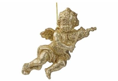 Engel Hanger Viool Goud Glitter – 30 cm