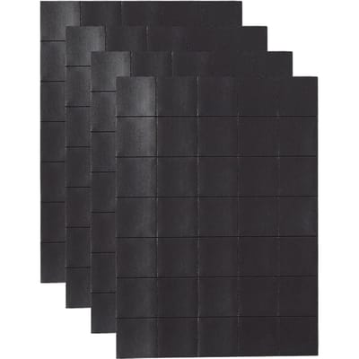 140 Stuks Zelfklevende Magnetische Vierkanten (Elke 15X15X0,5Mm) Op 4 Velletjes Met Sterke Kleefrug Voor Doe-het-zelf Knutselen Kaart zwart