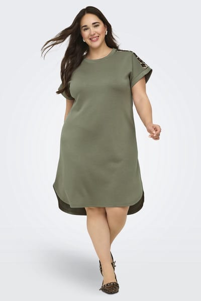 ONLY CARMAKOMA - CARLISE S/S O-NECK DRESS JRS - Meisjes - Mini jurken