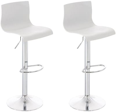CLP Hover Set van 2 barkrukken - Kunststof wit