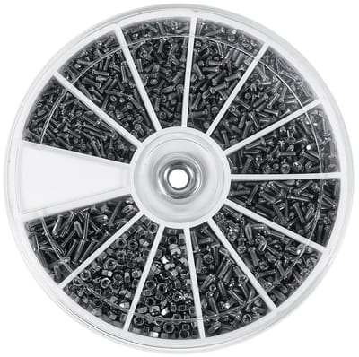 600 Stuks Kleine Schroeven Set voor Brillen, Horloges en Elektronica - RVS Moeren Assortiment M1, M1.2, M1.4, M1.6