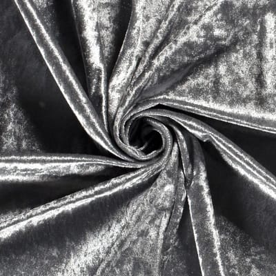 Velour de Panne Uni – Grijs – Glimmend & Zacht – 165 g/m² – 147 cm Breed – Per Meter