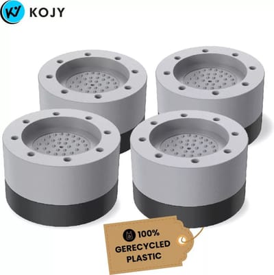 KOJY Wasmachine dempers - Verhoger - Stapelbaar - Grijs - voor wasmachine en wasdroger