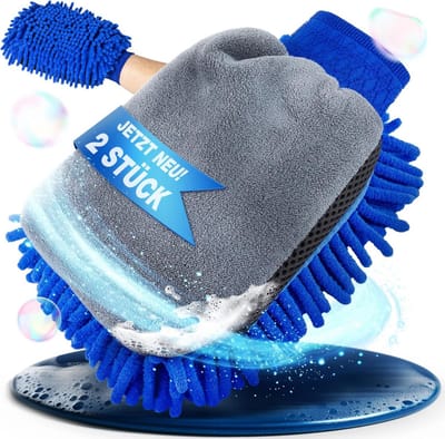 Microvezel Autowashandje Set, Ultrazacht en Absorberend voor Lak- en Glasreiniging