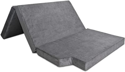 Vouwmatras Bus - Opvouwbare Matras Kampeer - Slapen Onderweg - 10cm Dik Schuim - 190x142x10cm - Donkergrijs