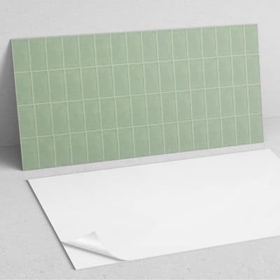 Coloray Wandpanelen Zelfklevend - Rechthoekige tegels in een raster PVC Wandpaneel - 100 cm x 50 cm - Groente Wandbekleding Zelfklevend - 1 stuk - Texturen Wandpanelen Zelfklevend - Wandpanelen Keuken - Wandpaneel Badkamer
