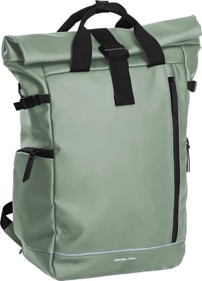 Daniel Ray Central Rolltop Laptoprugzak 15" - Waterproof XL - 24 liter Spat Waterdicht - Oud Groen