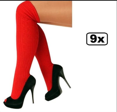 9x Paar Kniekousen rood mt. 41-47