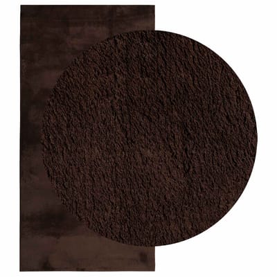 vidaXL - Middelpolig - zacht - en - wasbaar - tapijt - HUARTE - Bruin - 150 - x - 80 - cm