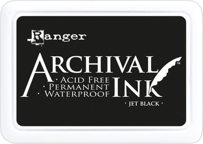 Ranger Archival Permanent Ink Pad - Jet Black - Zwart