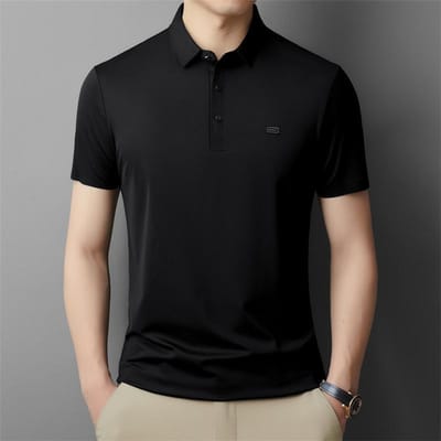 Zomer Nieuw T-shirt Heren Business Casual Poloshirt Korte Mouw Effen Kleur Polokraag Veelzijdig Jong en Middelbaar Temperament Top XXXL