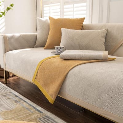 Chenille Sofa Mat Anti Slip Sofa Hoezen Effen Kleur Bankhoezen All Seasons Sofa Handdoek L Vorm Sofa Kussen Woondecoratie 1pc 30x50 pillowcase