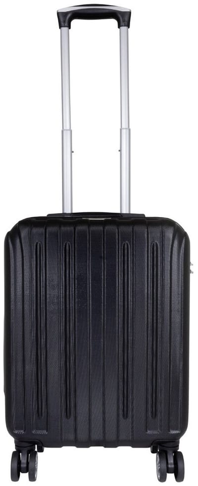 Handbagage koffer Dallas maat S - Reiskoffer trolley - Lichtgewicht koffers met slot op 4 dubbele zwenkwielen - Zwart - ca. 55x39x20 cm