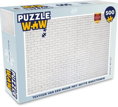 Puzzel Wit - Muur - Bakstenen - Legpuzzel - Puzzel 500 stukjes