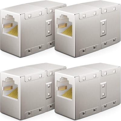 4 Stuks RJ45 Coupler - Gigabit LAN-Kabel Uitbreiding