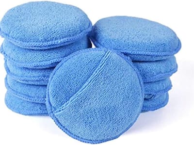 Autopolijstpads - 10 stuks - Polijstspons - Auto Reinigingssponzen Polijstpads - Voor Autoverzorging - Ultrazachte autowas applicator pad - Polish Foam Applicator Pads - Geschikt voor Auto's, Vrachtwagens, Boten, Reiniging - 125mm - Blauw