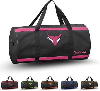 Duffel Tas - Sporttas Reistas - Sporten Reizen - Uniek Ontwerp - 42 x 32 x 6 cm - Zwart Roze