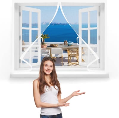 Vliegenhor Klamboe 90 x 180 cm - Duurzaam en Transparant Muggenscherm voor Raam en Airconditioning