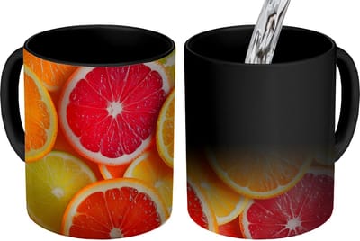Magische Mok - Foto op Warmte Mokken - Koffiemok - Fruit - Kleurrijk - Close up - Magic Mok - Beker - 350 ML - Theemok