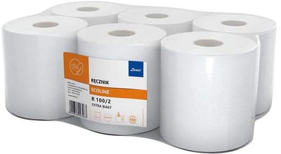 Papieren Handdoeken - Keukenpapier Rollen - Hygiënisch Werken - Hoog Absorberend - 100 Vellen - Wit