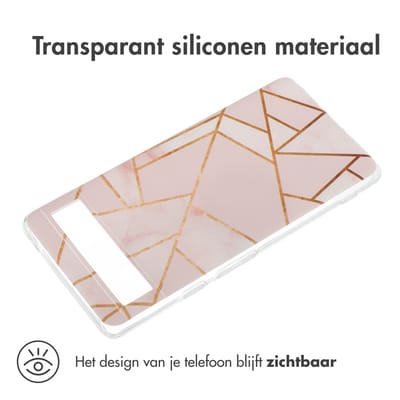 imoshion Hoesje - Geschikt voor Google Pixel 6a - Design hoesje verpakking - Pink Graphic